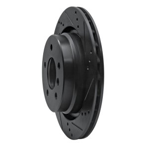 BMW Z3 Brake Rotor (1) - Rear - R1 Concepts - Drilled & Slotted - Black - `95-`02